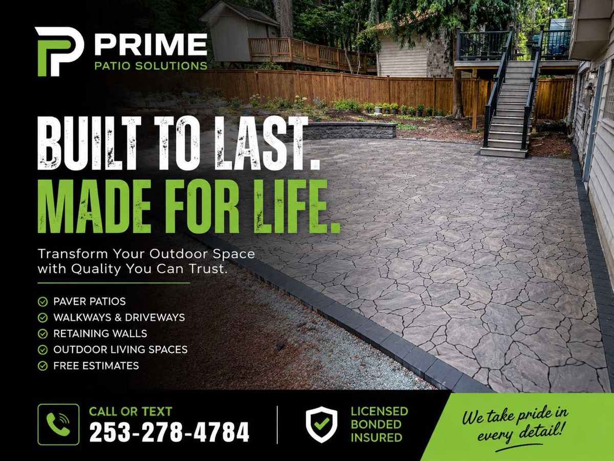 Prime Patio Solutions — патио, дорожки, подпорные стены